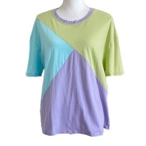 Vibrant Colorblock Tee Shirt
